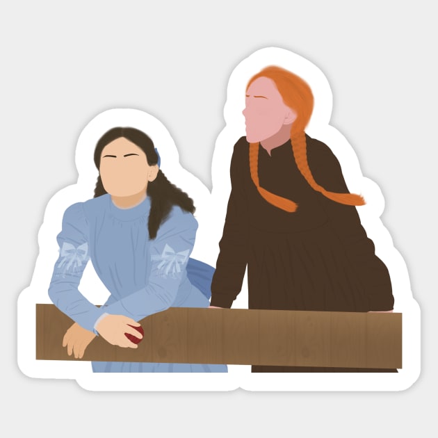 Anne and Diana Fan Art Sticker by senaeksi